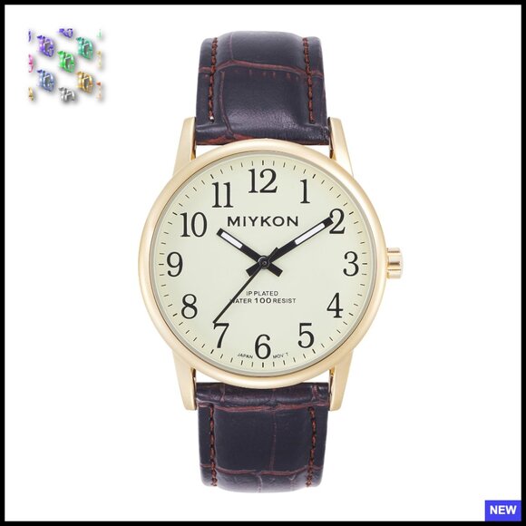 Minimalist Analog Dress Watch with Genuine Leather Strap Japanese Quartz